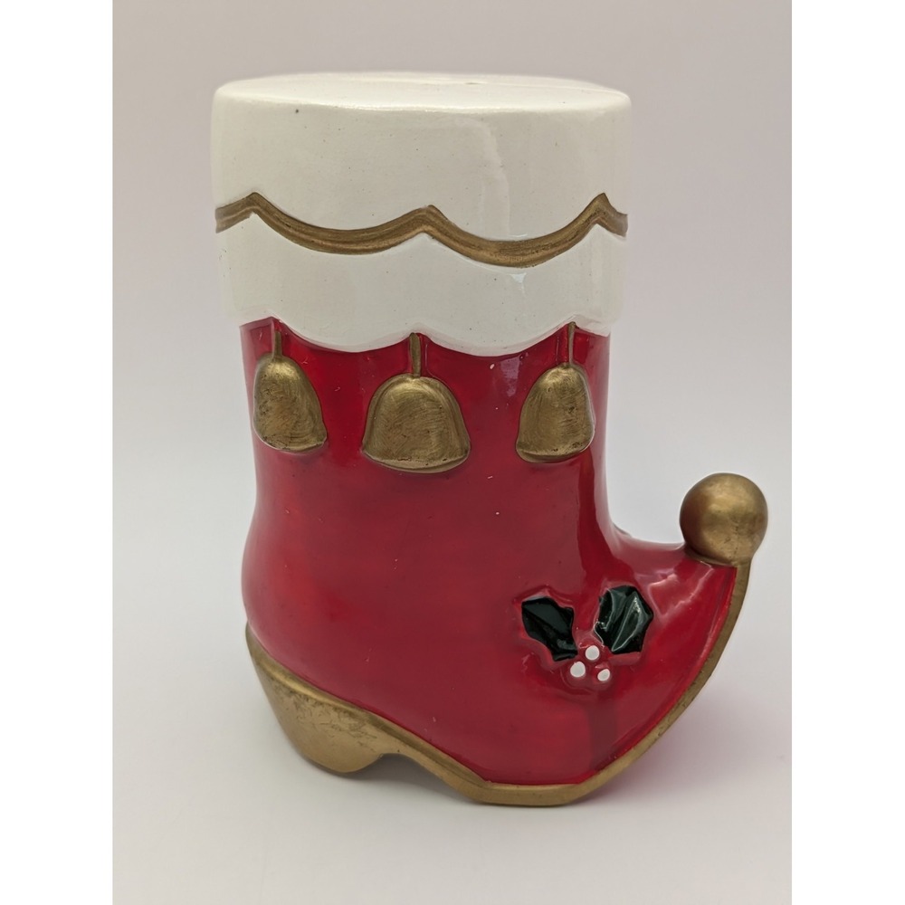 VTG Christmas Santa Elf Boot Salt & Pepper‎ 1960's Japan Mid Century Napco 4.5" - Picture 13 of 16